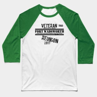 Fort Wadsworth - Gi Joe  (Black) Baseball T-Shirt